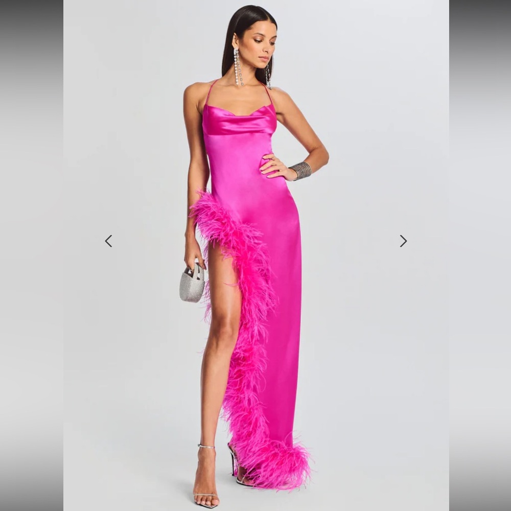 $795 NWT Retrofête PRISCILLA FEATHER DRESS - Picture 5 of 7